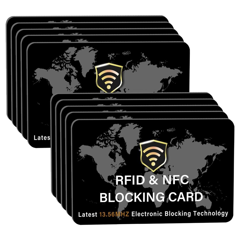 3072 10 Pack RFID Blocking Card NFC Contactless Debit/Credit Card ATM